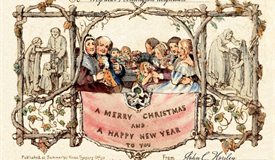 Die erste Weihnachtskarte der Welt - Entwurf von John Callcott Horsley, 1843