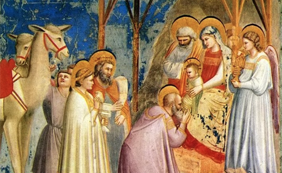 Giotto di Bondone: "Die Anbetung der Könige", 1306.